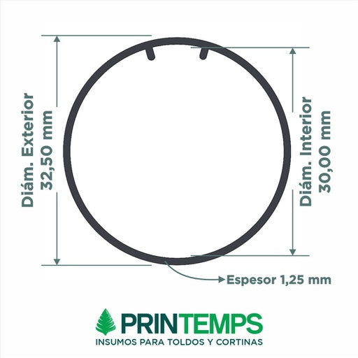 tubo-aluminio-x-6-mts-c-nervadura-32mm - Printemps