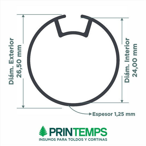 tubo-aluminio-25-mm-x-1-mt-c-nervadura - Printemps