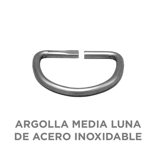 Argolla media luna para fijacion rebatible acero INOXIDABLE UNIDAD Grupo Printemps