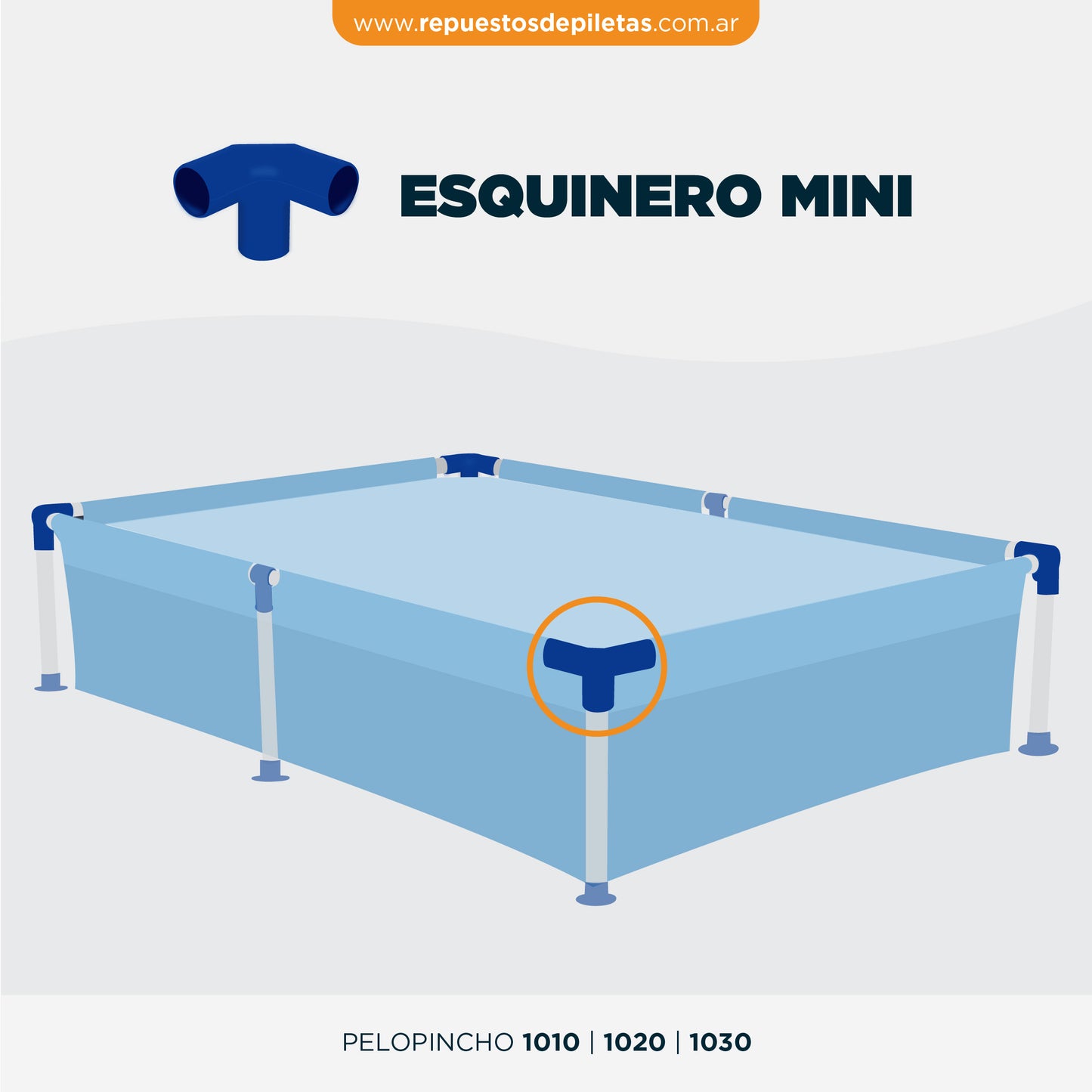 Esquinero ""Mini"" para Piletas Modelo 1010/1020/1030 Pelopincho