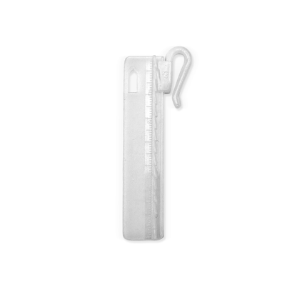 Gancho RUFLETE PLASTICO REGULABLE Para COSTURA BLANCO Para RIEL X 100 unidades