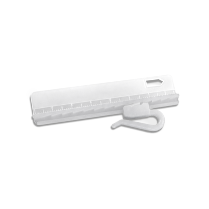 Gancho RUFLETE PLASTICO REGULABLE Para COSTURA BLANCO Para RIEL X 100 unidades