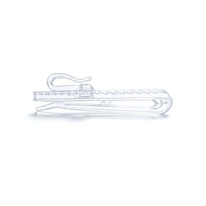 Gancho RUFLETE PLASTICO REGULABLE TRANSPARENTE Para RIEL X 100 unidades