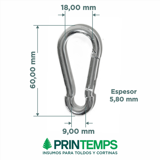 mosqueton-pera-6-mm - Printemps