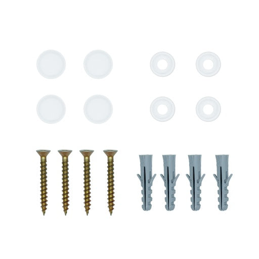 *KIT FIJACIÓN para cortina Roller 4 TORNILLO + 4 TARUGO 6 mm + 4 TAPA TORNILLO - Printemps