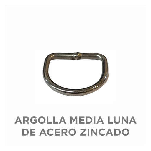 *Argolla media luna 5 mm Grande acero zincado (UNIDAD) - Printemps