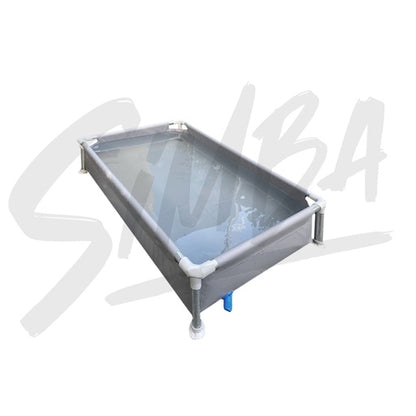 *PILETA PISCINA Para MASCOTAS SIMBA 1,30 X 0,80 X 0,30 GRIS REFORZADA - Printemps